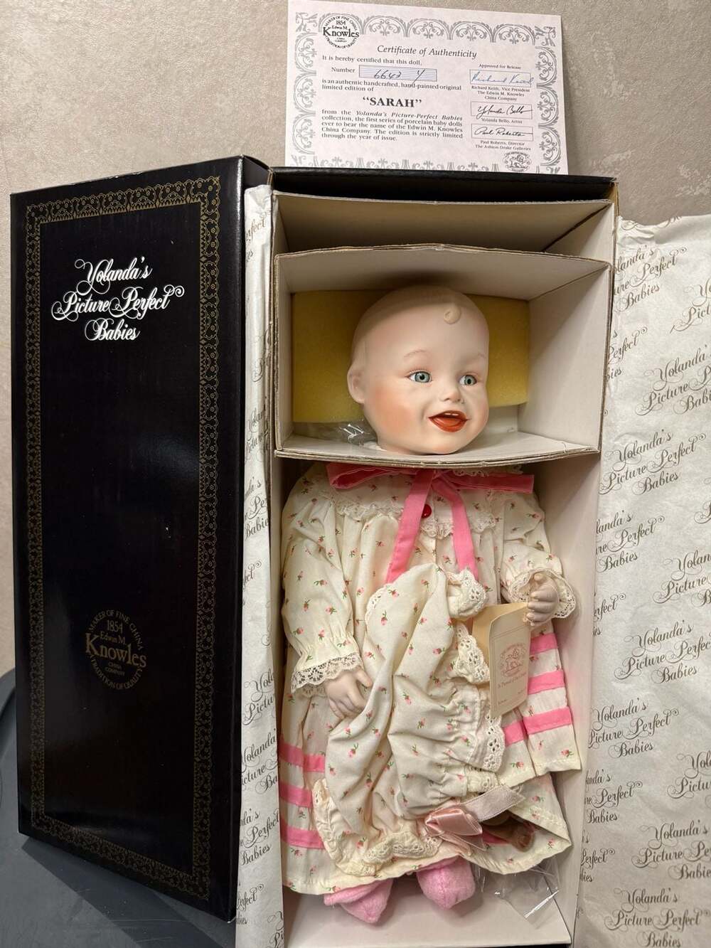 Edwin M. Knowles Sarah Porcelain Doll 14